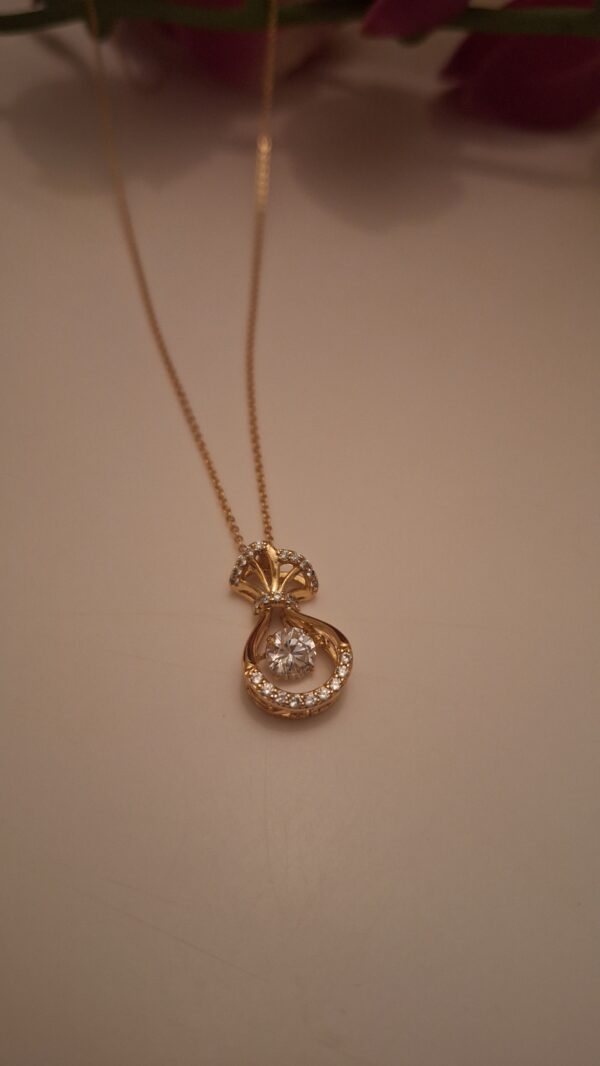 Bouquet Shaped Zircon Necklace - Image 2