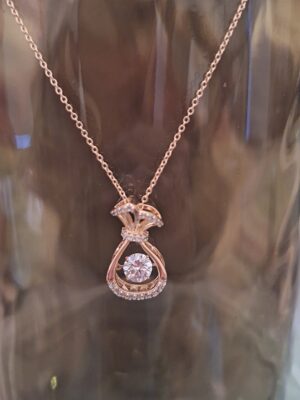 Bouquet Shaped Zircon Necklace - Image 3