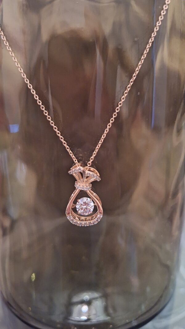 Bouquet Shaped Zircon Necklace - Image 3