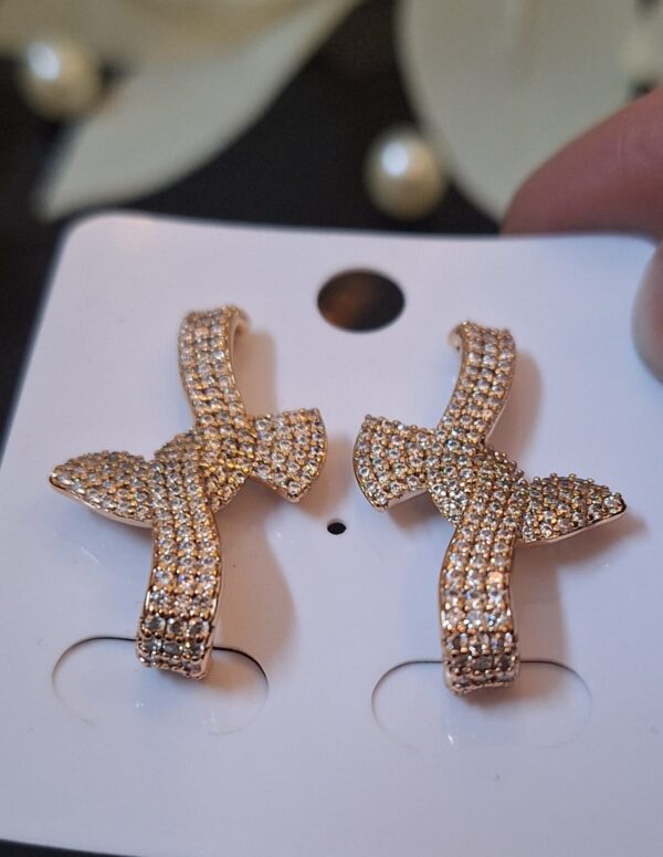 Zircon Knot Styled Studs - Image 2