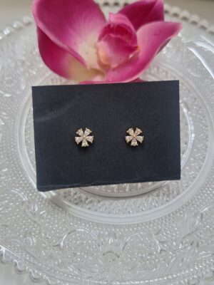 Zircon Flower Shaped Studs