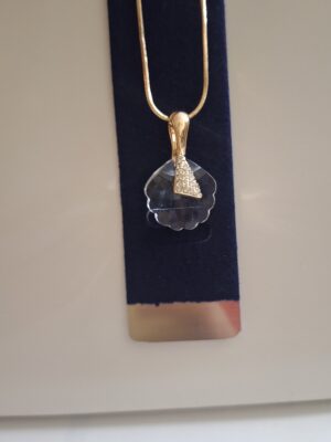 SeaShell shaped Zircon Necklace - Image 4